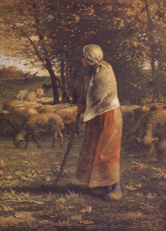 Jean Francois Millet Shepherdess china oil painting image